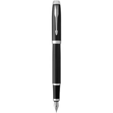 Parker IM Klassik Füllfederhalter (blaue Tinte) - Schwarz/Chrom