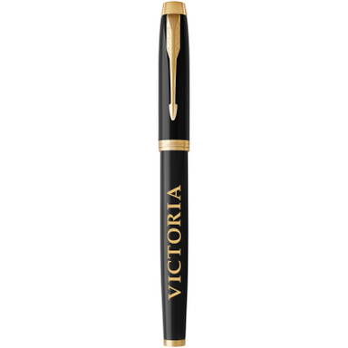 Parker IM Klassik Füllfederhalter (blaue Tinte) - Schwarz/Gold