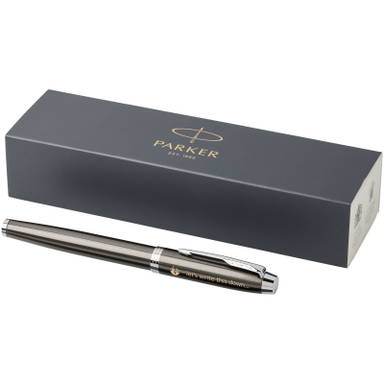 Parker IM Classic Tintenroller (schwarze Tinte) - Espressobraun/Schwarz