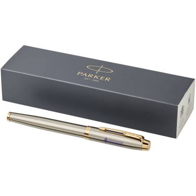 Parker IM Classic Tintenroller (schwarze Tinte) - Metall