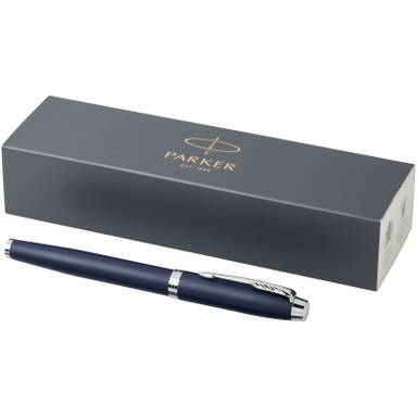 Parker IM Classic Tintenroller (schwarze Tinte) - Blau/silber