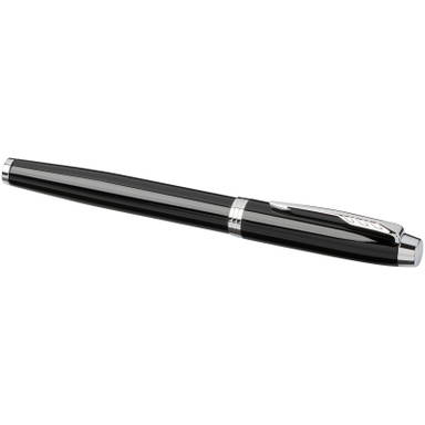 Parker IM Classic Tintenroller (schwarze Tinte) - Schwarz/Chrom
