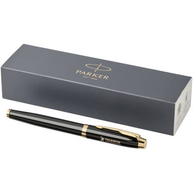 Parker IM Classic Tintenroller (schwarze Tinte) - Schwarz/Gold