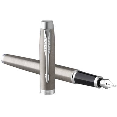 Parker IM Basic Füllfederhalter (blaue Tinte) - Silber