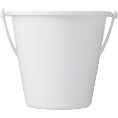 Strandemmer en schep van gerecycled plastic - Wit