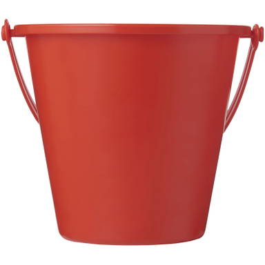 Strandemmer en schep van gerecycled plastic - Rood