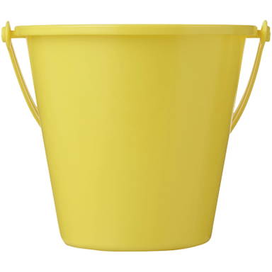 Strandemmer en schep van gerecycled plastic - Geel