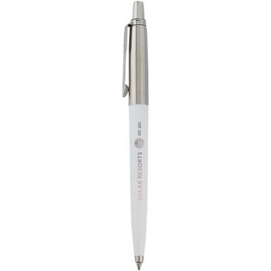 Parker Jotter recycelter Kugelschreiber (blaue Tinte) - Weiß