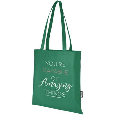 GRS gerecycled non woven conferentiedraagtas | 80 grams | 40 x 38 cm - Groen