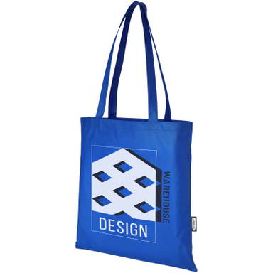 GRS gerecycled non woven conferentiedraagtas | 80 grams | 40 x 38 cm - Koningsblauw