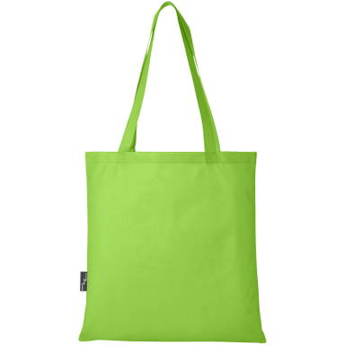 GRS gerecycled non woven conferentiedraagtas | 80 grams | 40 x 38 cm - Lime