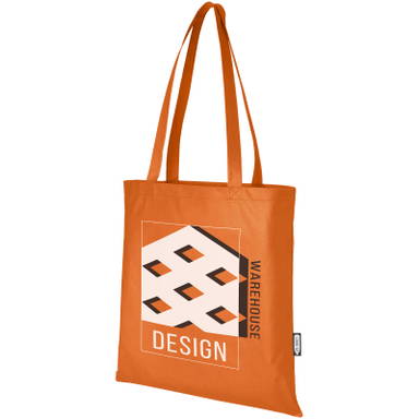 GRS gerecycled non woven conferentiedraagtas | 80 grams | 40 x 38 cm - Oranje