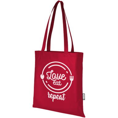 GRS gerecycled non woven conferentiedraagtas | 80 grams | 40 x 38 cm - Rood