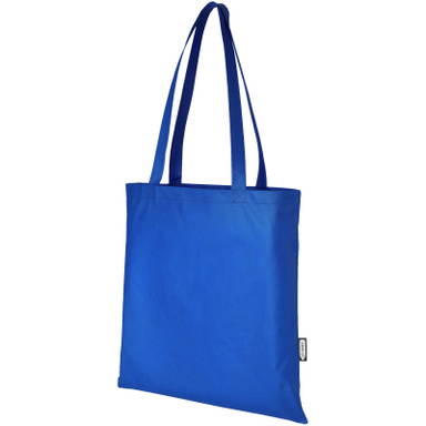 GRS gerecycled non woven conferentiedraagtas | 80 grams | 40 x 38 cm - Koningsblauw