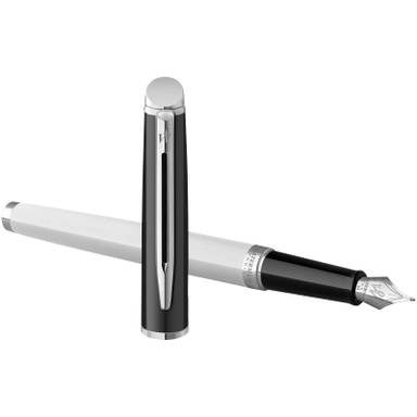 Waterman Hemisphere 2-Farben Füllfederhalter (blaue Tinte) - Weiß/schwarz