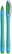Stylo bille Schneider Slider Memo XB - Cyan/vert