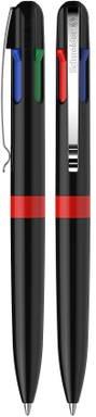 Stylo bille Schneider Take 4 accent - Noir/rouge