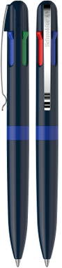Stylo bille Schneider Take 4 accent - Bleu foncé/bleu