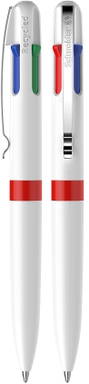 Stylo bille Schneider Take 4 accent - Blanc/rouge
