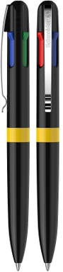 Stylo bille Schneider Take 4 accent - Noir/jaune