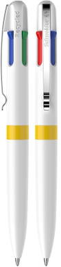 Stylo bille Schneider Take 4 accent - Blanc/jaune