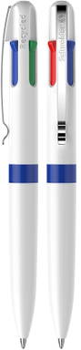 Stylo bille Schneider Take 4 accent - Blanc/bleu