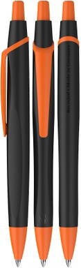 Stylo bille Schneider Reco basic noir - Noir/orange