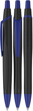 Stylo bille Schneider Reco basic noir - Noir/bleu