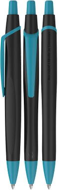 Stylo bille Schneider Reco basic noir - Noir/petrole