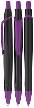 Stylo bille Schneider Reco line noir - Noir/violet
