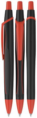 Stylo bille Schneider Reco line noir - Noir/rouge