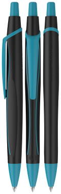 Stylo bille Schneider Reco line noir - Noir/pétrole