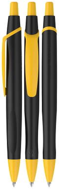 Stylo bille Schneider Reco max noir - Noir/jaune