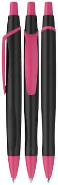 Stylo bille Schneider Reco max noir - Noir/rose