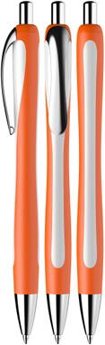 Stylo bille Schneider Slider Rave - Blanc/orange