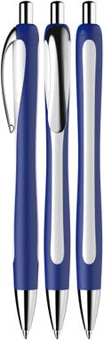 Stylo bille Schneider Slider Rave - Bleu/blanc