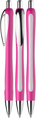 Stylo bille Schneider Slider Rave - Blanc/rose