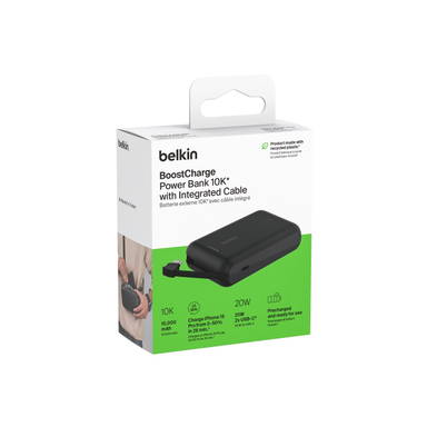 Belkin BoostCharge PowerBank 10K Integrated Cable