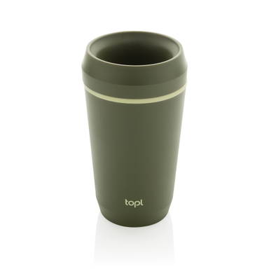 Topl Recycled Plastic To Go beker gepatenteerd 360 Lid 354ml