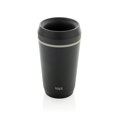 Topl Recycled Plastic To Go beker gepatenteerd 360 Lid 354ml