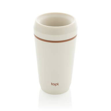 Topl Recycled Plastic To Go beker gepatenteerd 360 Lid 354ml