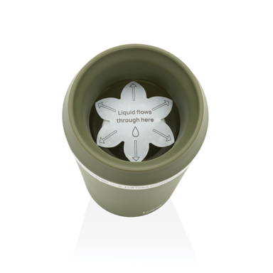 Topl Recycled Plastic To Go beker gepatenteerd 360 Lid 354ml