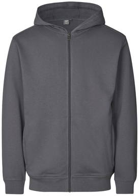 ID PRO Wear CARE hoodie met rits 0388 - Silver grey