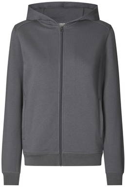 ID PRO Wear CARE sweat à capuche zippé pour femme 0389 - Gris argenté