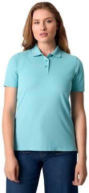 Polo Lyocell ID Ease femme 0557 - Aqua poussiéreux