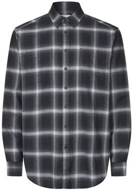 ID SEVEN SEAS regular fit Flanellhemd S64 - Silbergrau
