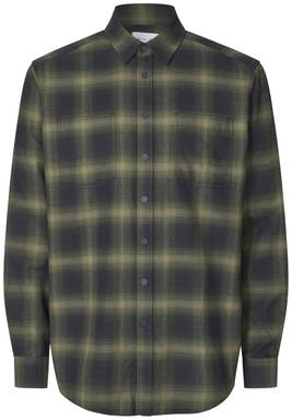 ID SEVEN SEAS regular fit Flanellhemd S64 - Oliv