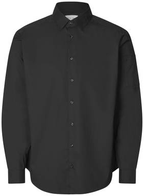 SEVEN SEAS Poplin Regular Fit Stretch Hemd S66 - Schwarz