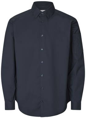 SEVEN SEAS Poplin Regular Fit Stretch Hemd S66 - Marineblau