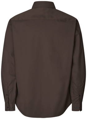 SEVEN SEAS Poplin Regular Fit Stretch Hemd S66 - Mokka